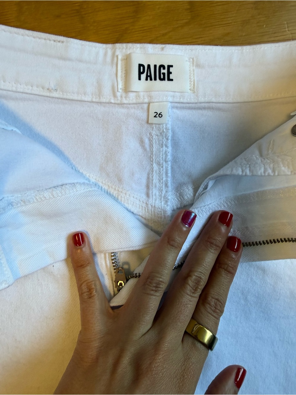 PAIGE Dani White High-Waist Shorts - Picture 7 of 11
